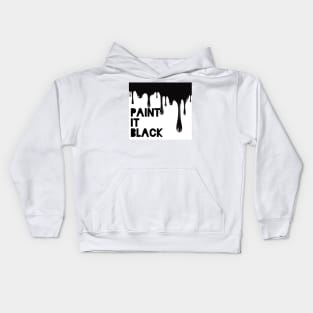 Paint It Black With Dripping Black Paint Art Kids Hoodie